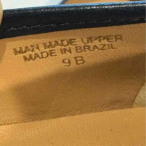 Talbots Natural Round Toe Gold Buckle Flats 9B - Picture 7 of 7